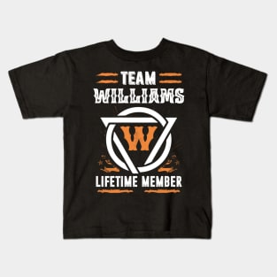 Team Williams Lifetime Member Gift T-shirt Surname Last Name Kids T-Shirt